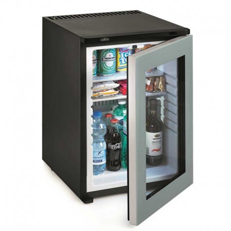 Minibar 40 L Porte Vitrée - Compression Silencieux Fabrication Européenne - Idéal pour Hôtel, gîte, résidence touristique