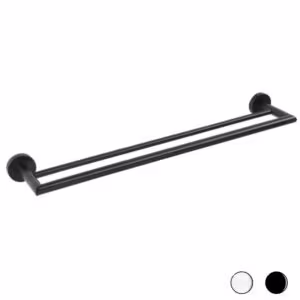 Porte-Serviettes Double (Noir ou Chromé) à acheter chez Kams