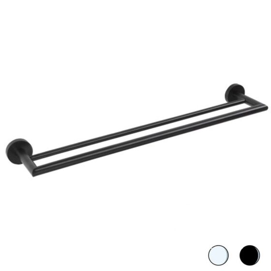 Porte-Serviettes Double (Noir ou Chromé) à acheter chez Kams
