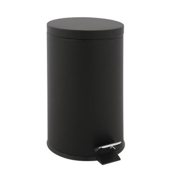 Poubelle Salle de Bain 3L KAMS en noir mat ou chromé