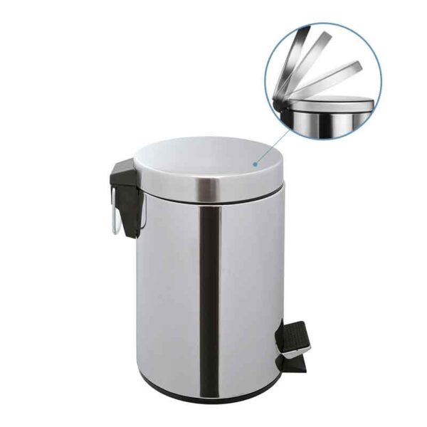Petite poubelle de salle de bain d'hôtels avec fermeture silencieuse - 3 litres