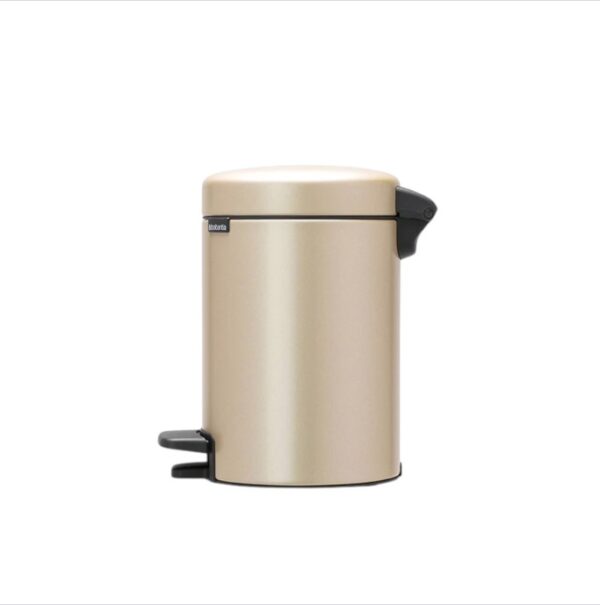 Poubelle salle de bain hôtel 3L Brabantia NewIcon finition doré