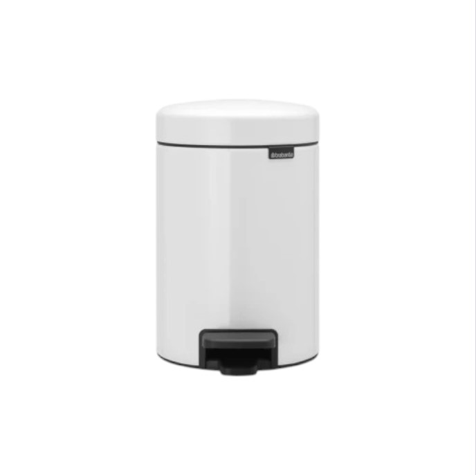 Poubelle salle de bain hôtel 3L Brabantia NewIcon finition blanc