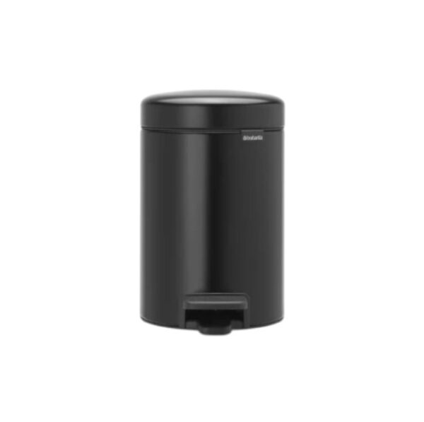 Poubelle salle de bain hôtel 3L Brabantia NewIcon finition noir mat