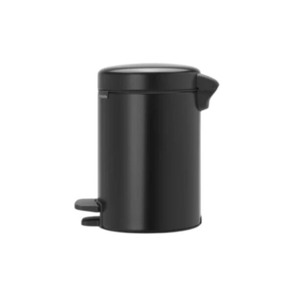 Poubelle salle de bain hôtel 3L Brabantia NewIcon finition noir mat