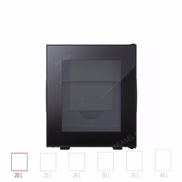 Minibar BAVARIA à porte vitrée. Refroidissement thermoélectrique silencieux pour hôtels et prescription design