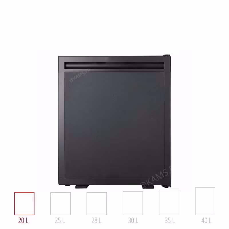 Minibar BAVARIA à porte pleine. Thermoélectrique silencieux pour hôtels et projets d'architectes.