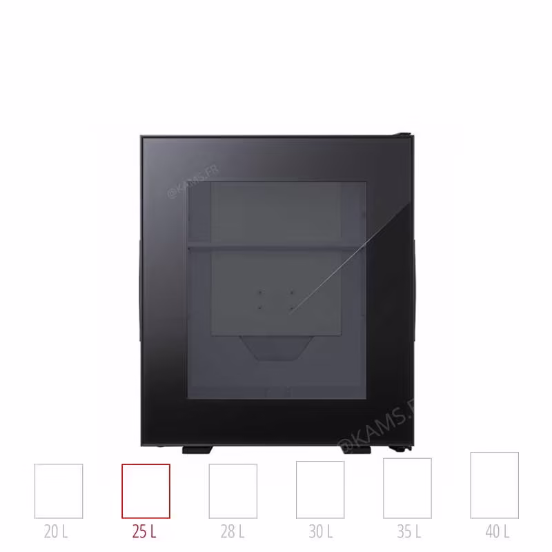 Minibar BAVARIA à porte vitrée. Refroidissement thermoélectrique silencieux pour hôtels et prescription design