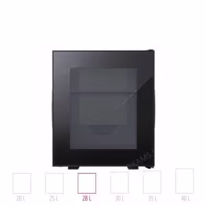 Minibar BAVARIA à porte vitrée. Refroidissement thermoélectrique silencieux pour hôtels et prescription design