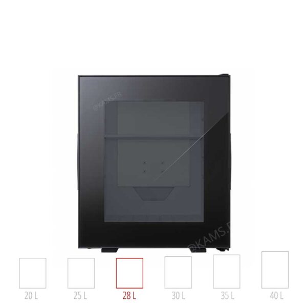 Minibar BAVARIA à porte vitrée. Refroidissement thermoélectrique silencieux pour hôtels et prescription design