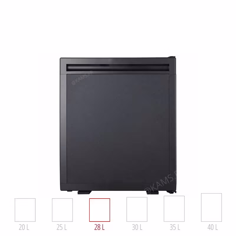 Minibar BAVARIA à porte pleine. Thermoélectrique silencieux pour hôtels et projets d'architectes.