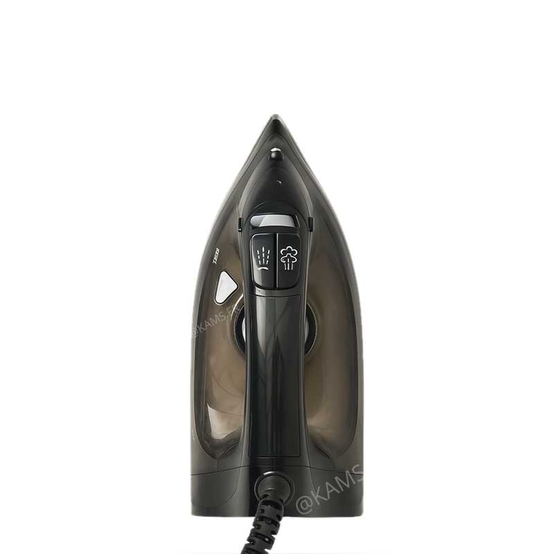 Fer à repasser vapeur 1800 watts avec système anti-calcaire et anti-goutte, conçu pour une utilisation intensive en hôtellerie.