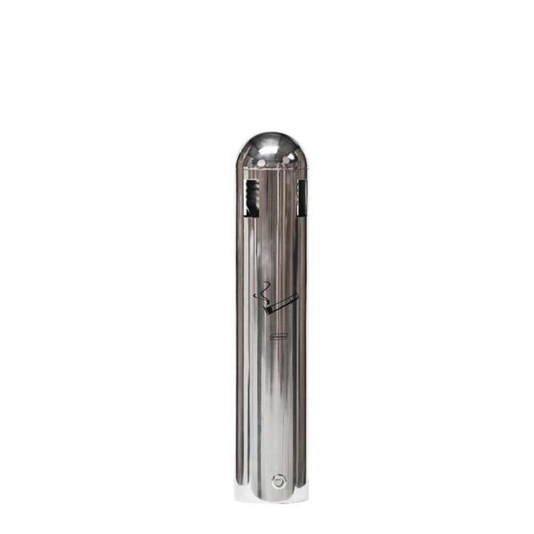 KAMS_Probbax_Cendrier-Mural_Poli Cendrier mural tubulaire 1,8 litres en acier inoxydable