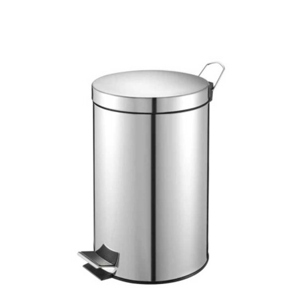 KAMS_Salle-de-Bain_Poubelle_12-litres_Poli-Brillant Poubelle chromée à pédale 12 litres – poli brillant – salle de bain d’hôtel