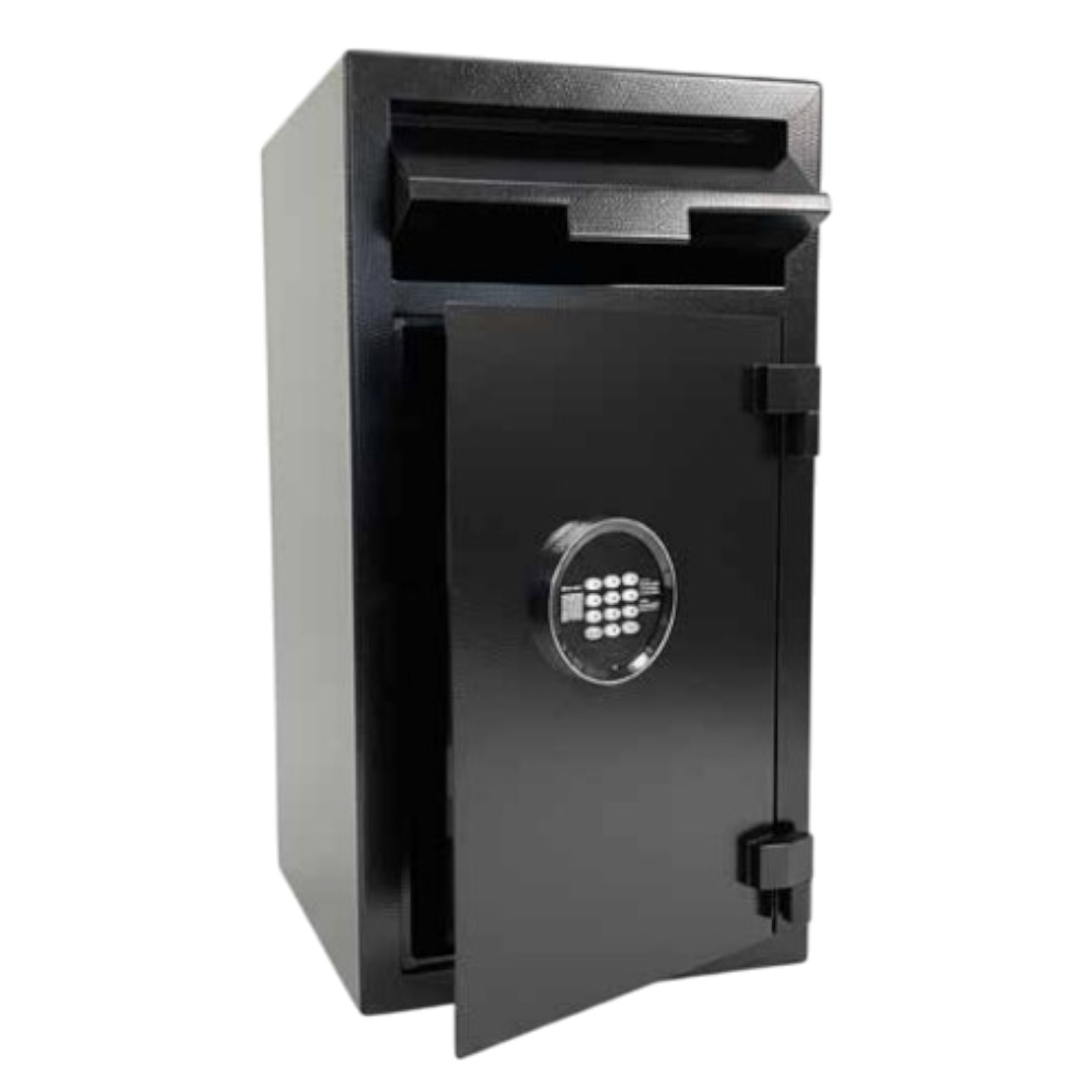 Coffre-fort de dépôt de fonds grand format avec clavier électronique sécurisé, conçu pour la collecte et le stockage en toute sécurité.