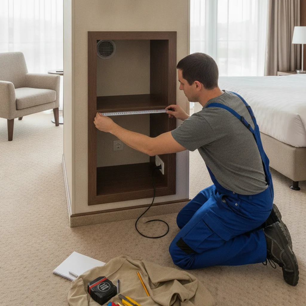 installation minibar chambre hôtel