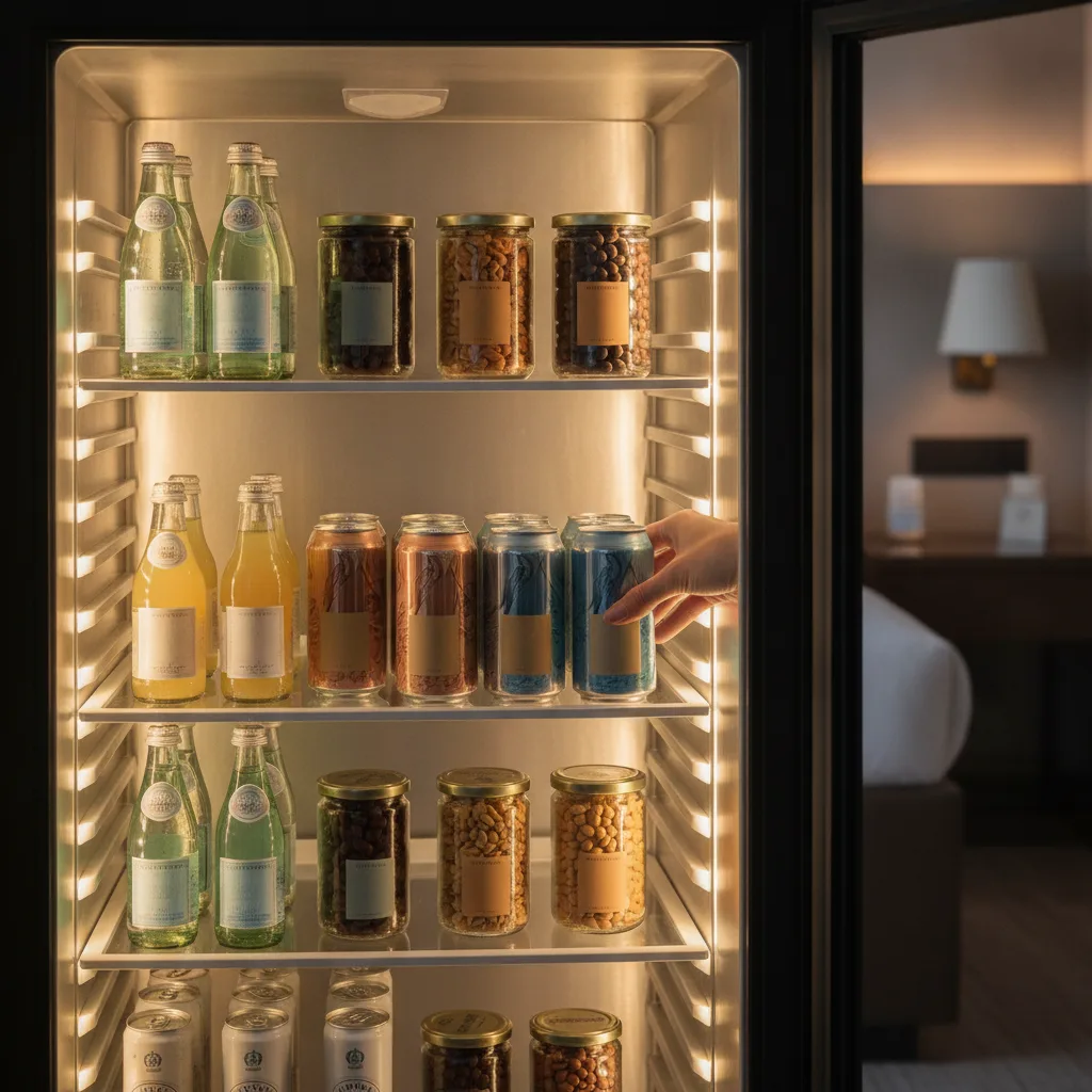 minibar porte vitrée ou opaque