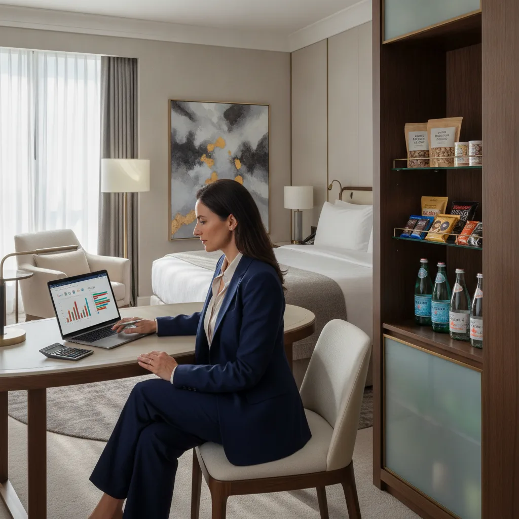 ROI minibar hôtel, calcul de rentabilité réelle 2026 - roi minibar hotel rentabilite