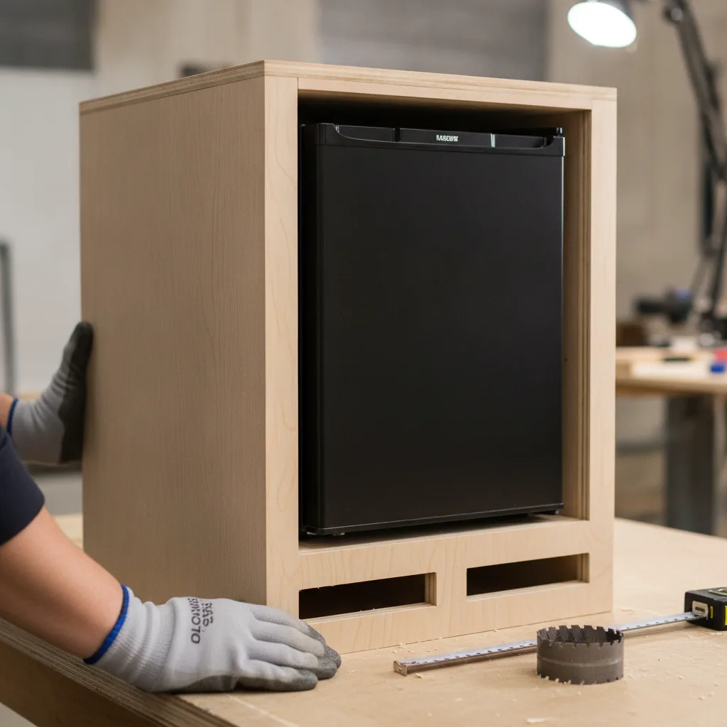 ventilation minibar encastré meuble