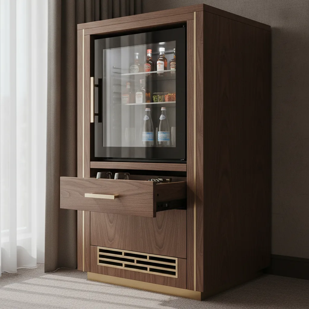 ventilation minibar encastré meuble